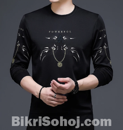 Black Full Sleeve T Shirt For Men